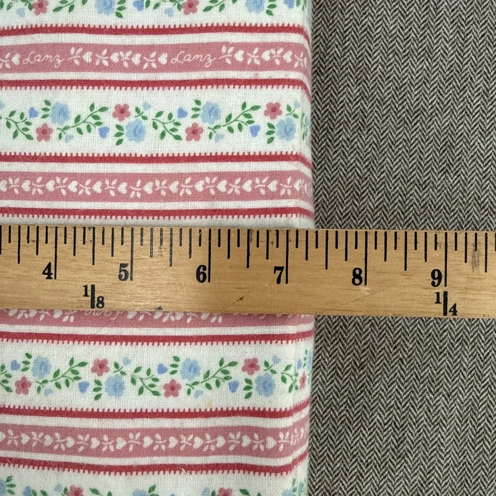 Vintage Lanz Salzburg 90's Flannel Cosmetic Travel Bag Cottagecore RARE